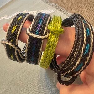 Never worn handmade horsetail bracelets from Crazy Horse in South Dakota